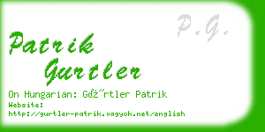 patrik gurtler business card